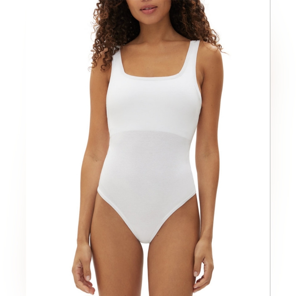 GAP White Bodysuit with Square Neckline Size XL